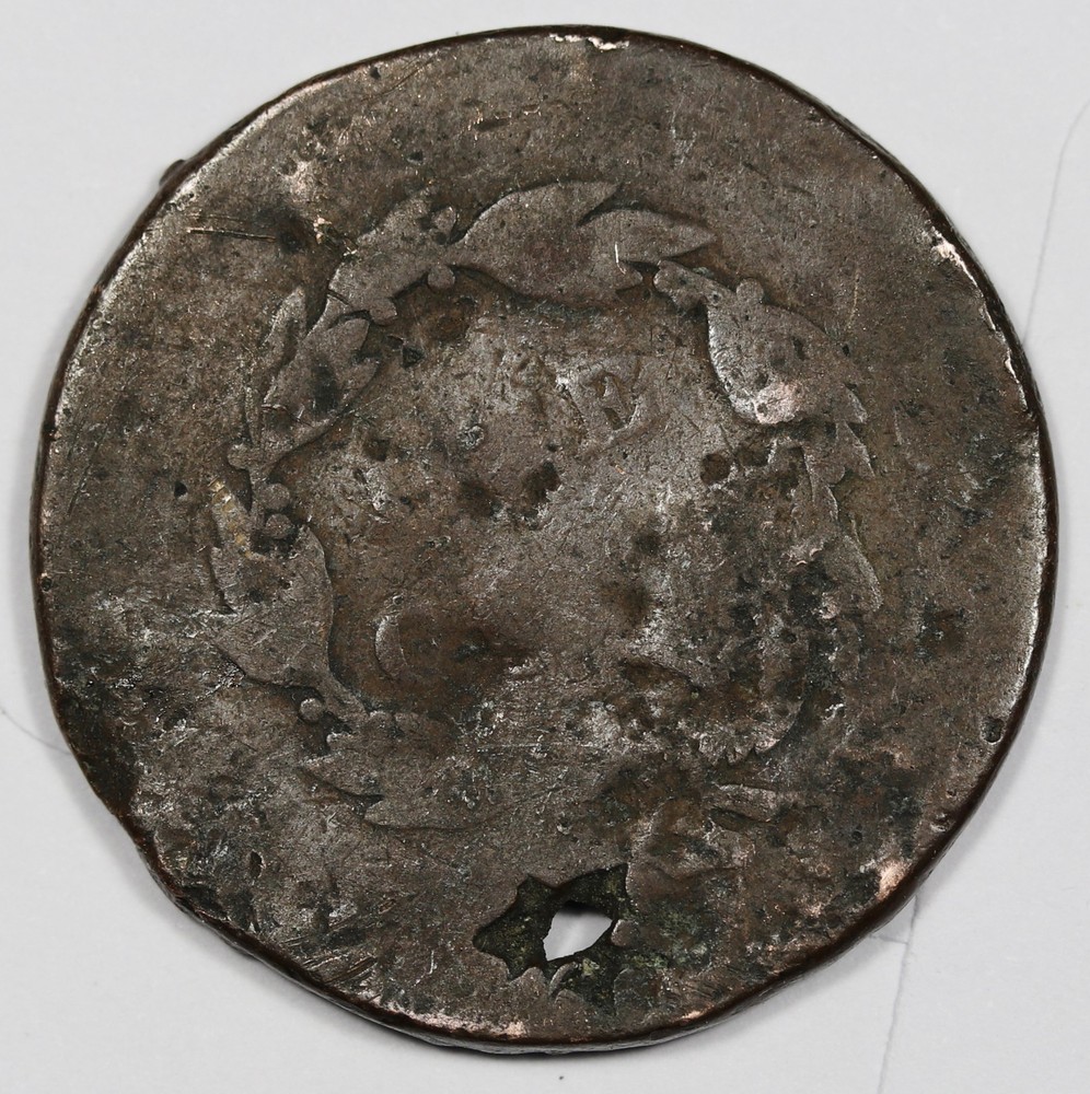 1820 Large Cent. Holed. 212548