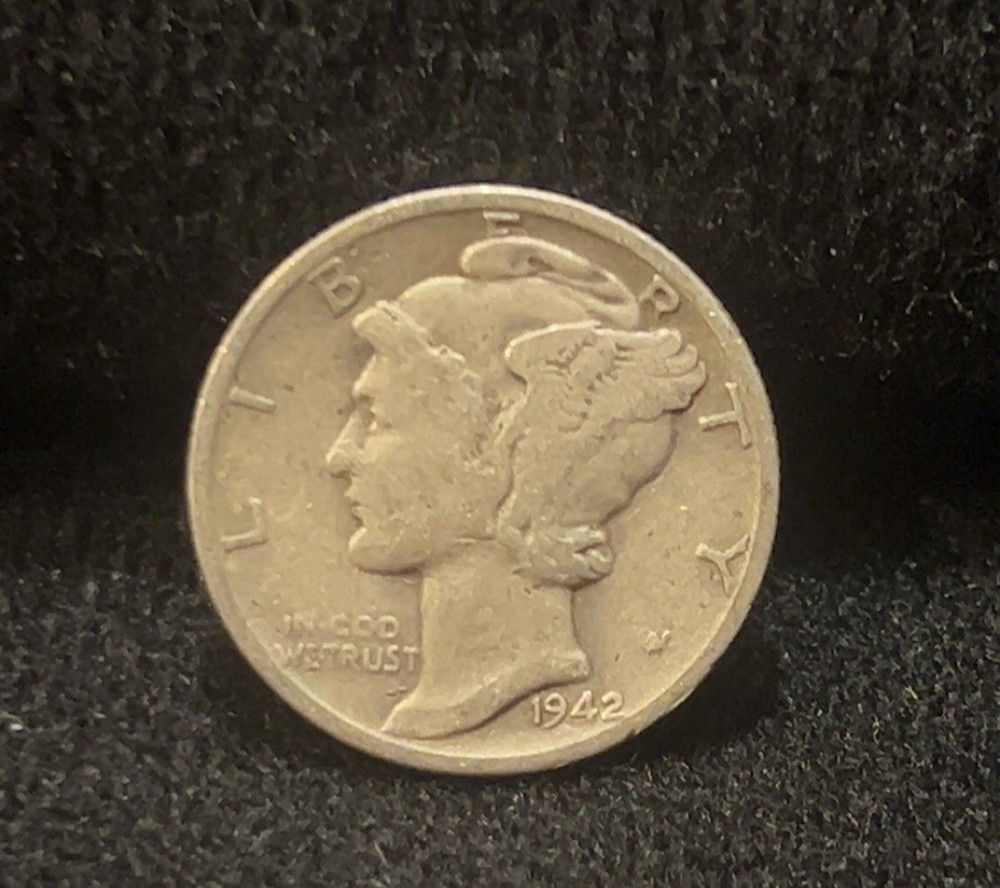 1942 P Mercury Dime 90% Silver