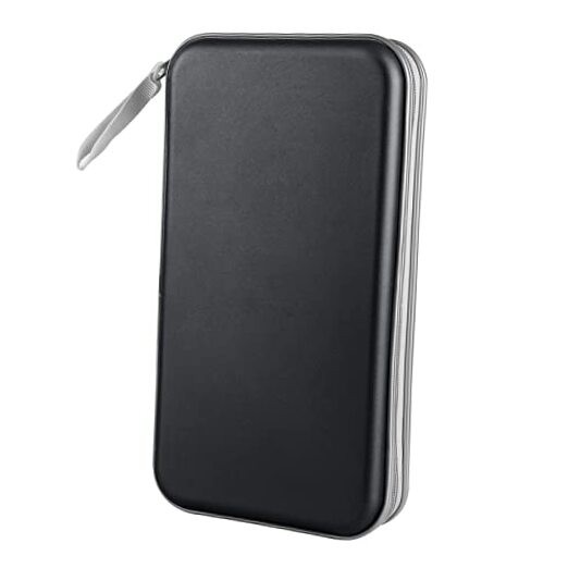 CD Case, DVD Case Holder 96 Capacity Hard Plastic CD DVD Disc Cases Black