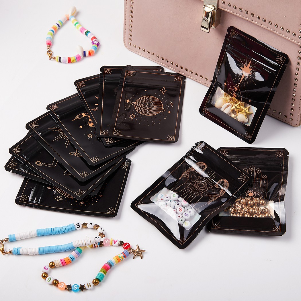 100pcs Resealable Mylar Bags, 7X10cm Smell Proof 1g Flower Storage Bag