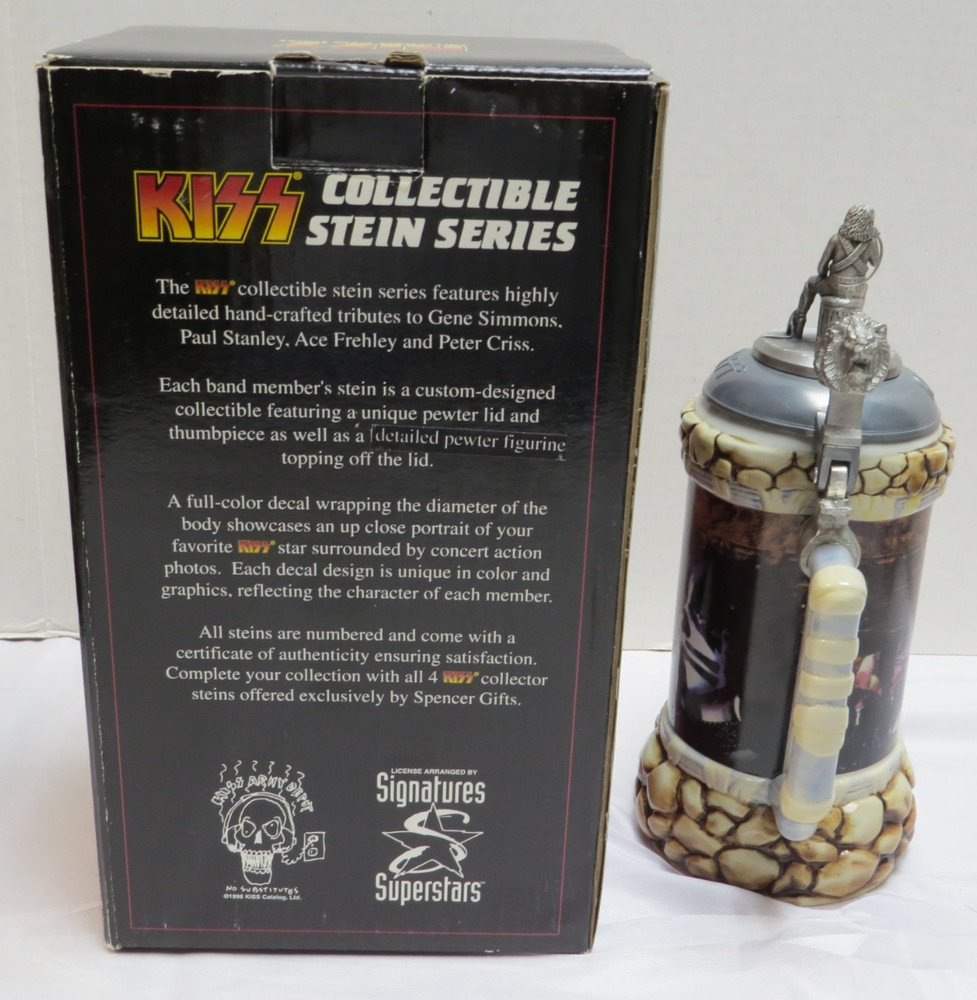 KISS PETER CRISS BEER STEIN IN BOX WITH COA #678