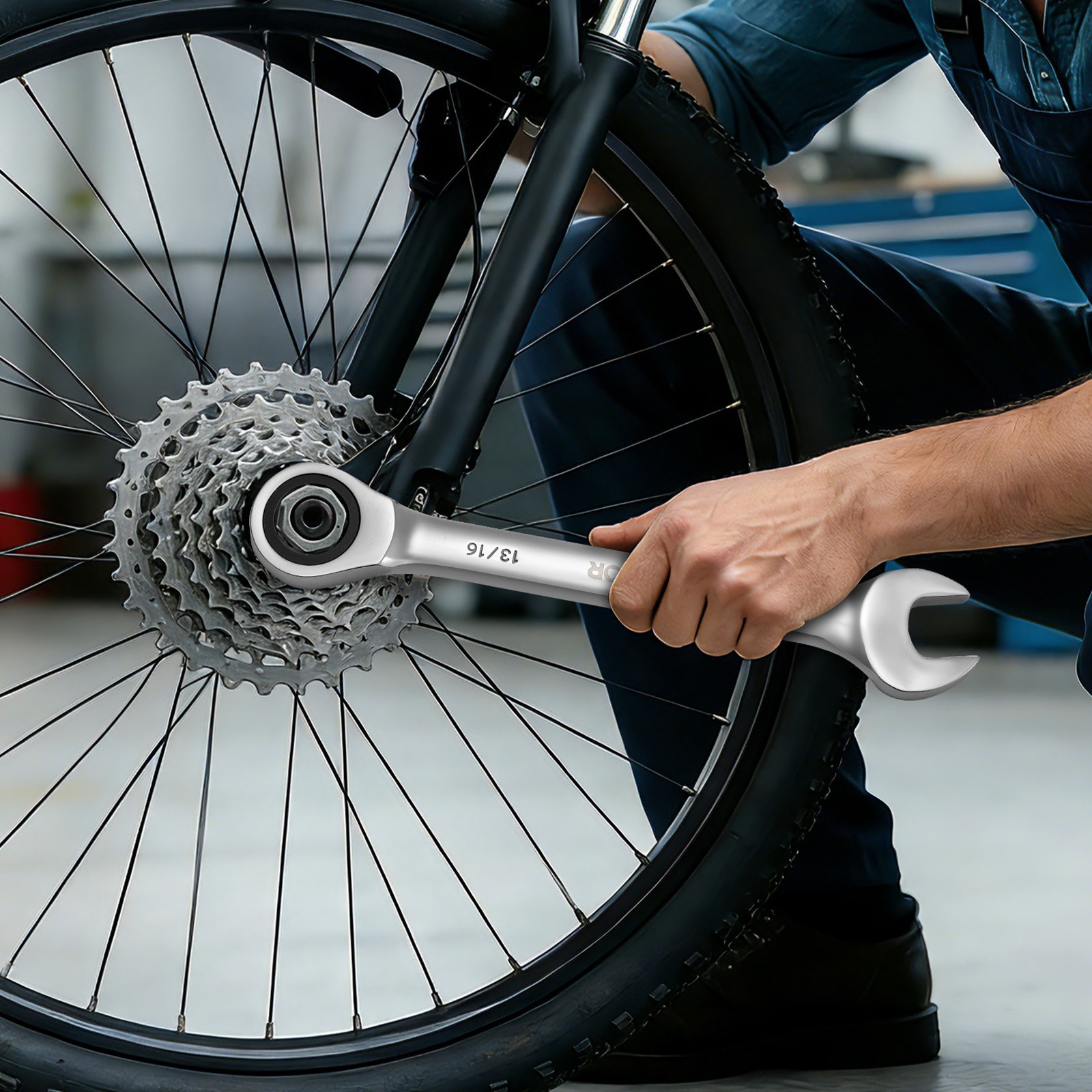 VEVOR Flex-Head Ratcheting Wrench Set Combination Wrench Set 30-Piece SAE Metric