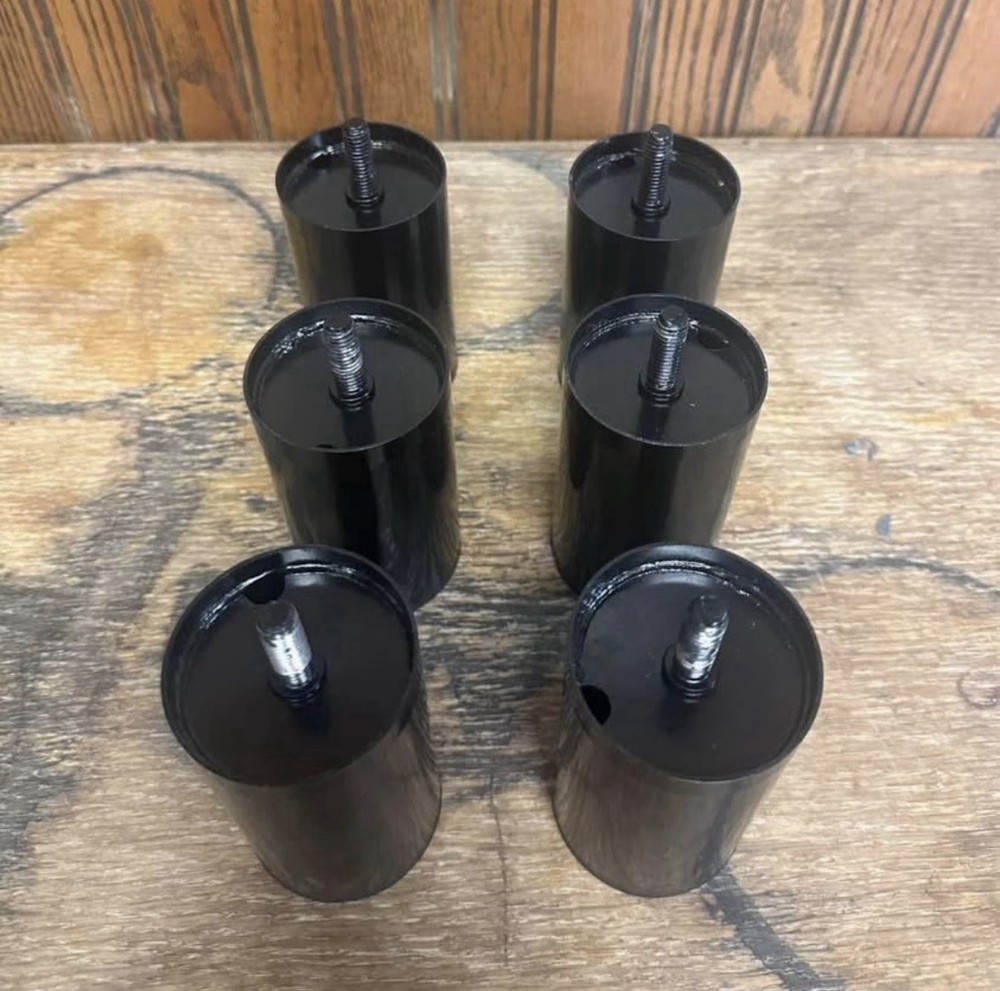 (6) Bed Tech 4 Inch Legs For Adjustable Beds Add Ons Black Threaded