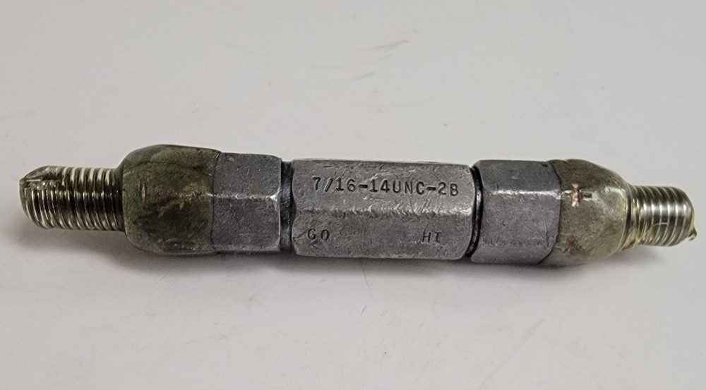 G.A. THREAD PLUG GAGE 7/16-14UNC-2B. .3911 PD .3972.