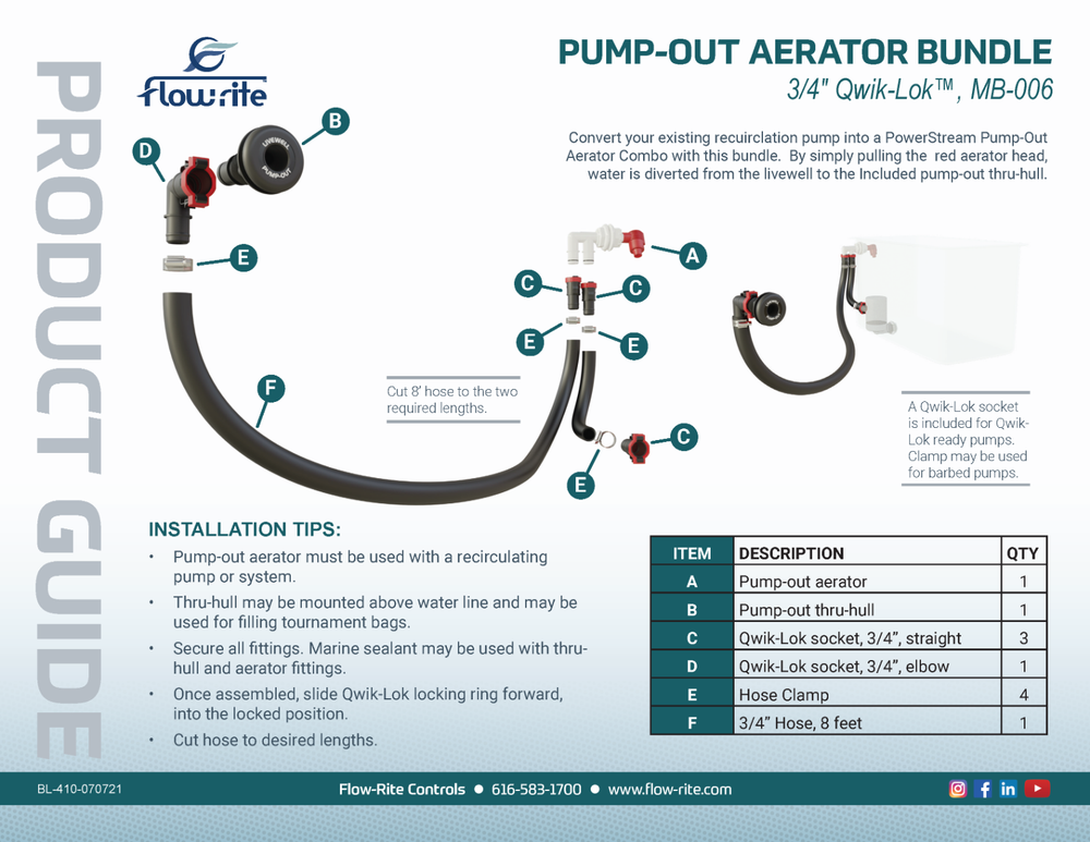 Flow-Rite MB-006 Pump-Out Aerator Bundle