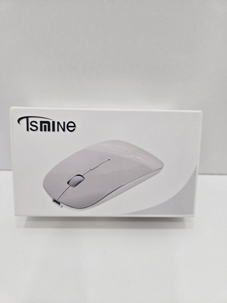 Tsmine Bluetooth Wireless Mouse, Slim Rechargeable Mouse Noiseless Click & 3 Adj
