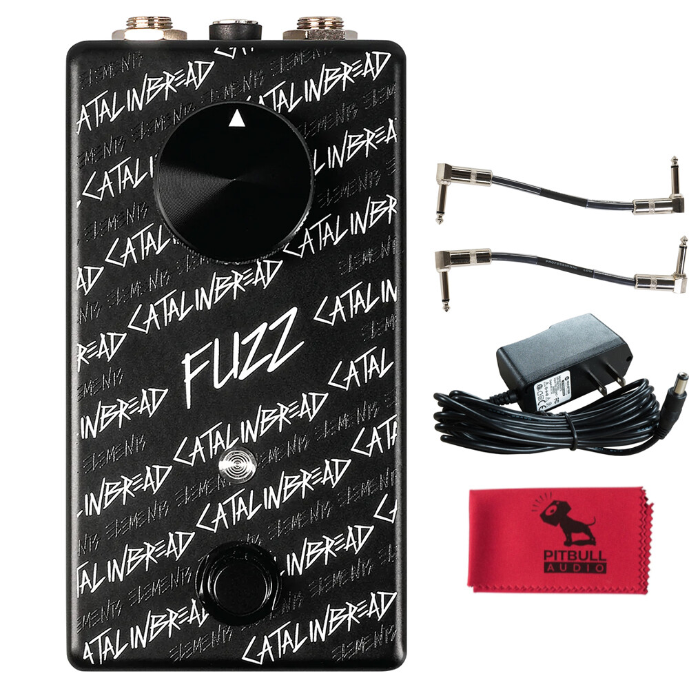 Catalinbread Elements Fuzz Pedal w/ Power Supply, Cables & Pitbull Audio Cloth