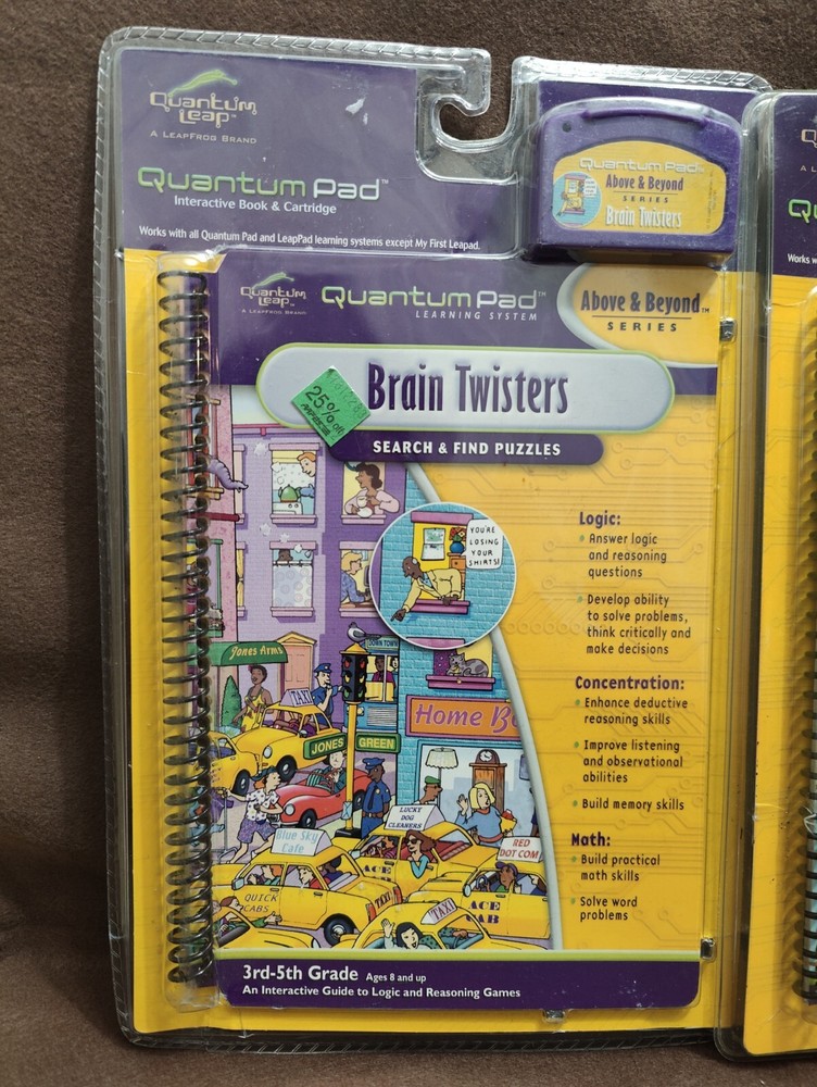 LeapFrog Quantum Leap Interactive Book With Cartridge 3rd-5th Grade Brain...