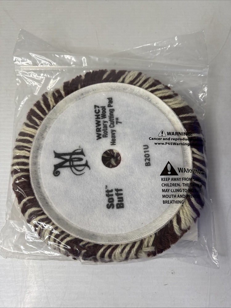 Meguiars WRWHC7 7" Soft Buff Rotary Wool Heavy Cutting Pad