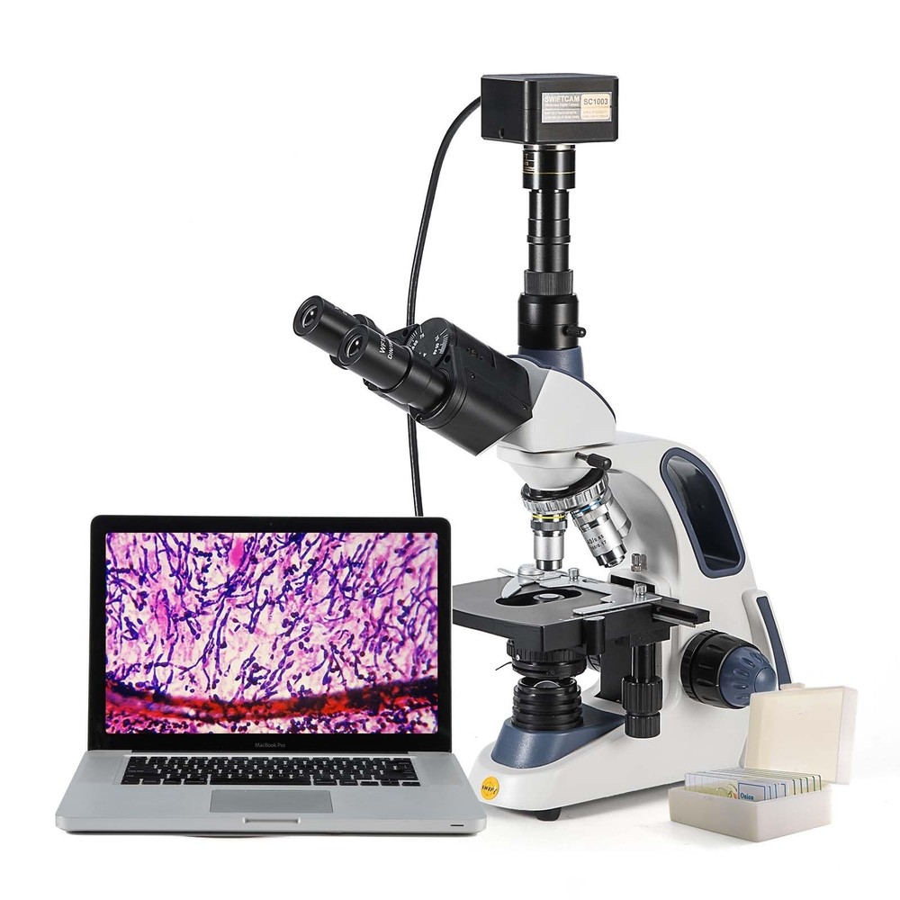 SWIFT Compound trinocular Microscope, 40X-2500X Mechanical Stage Microscope f...