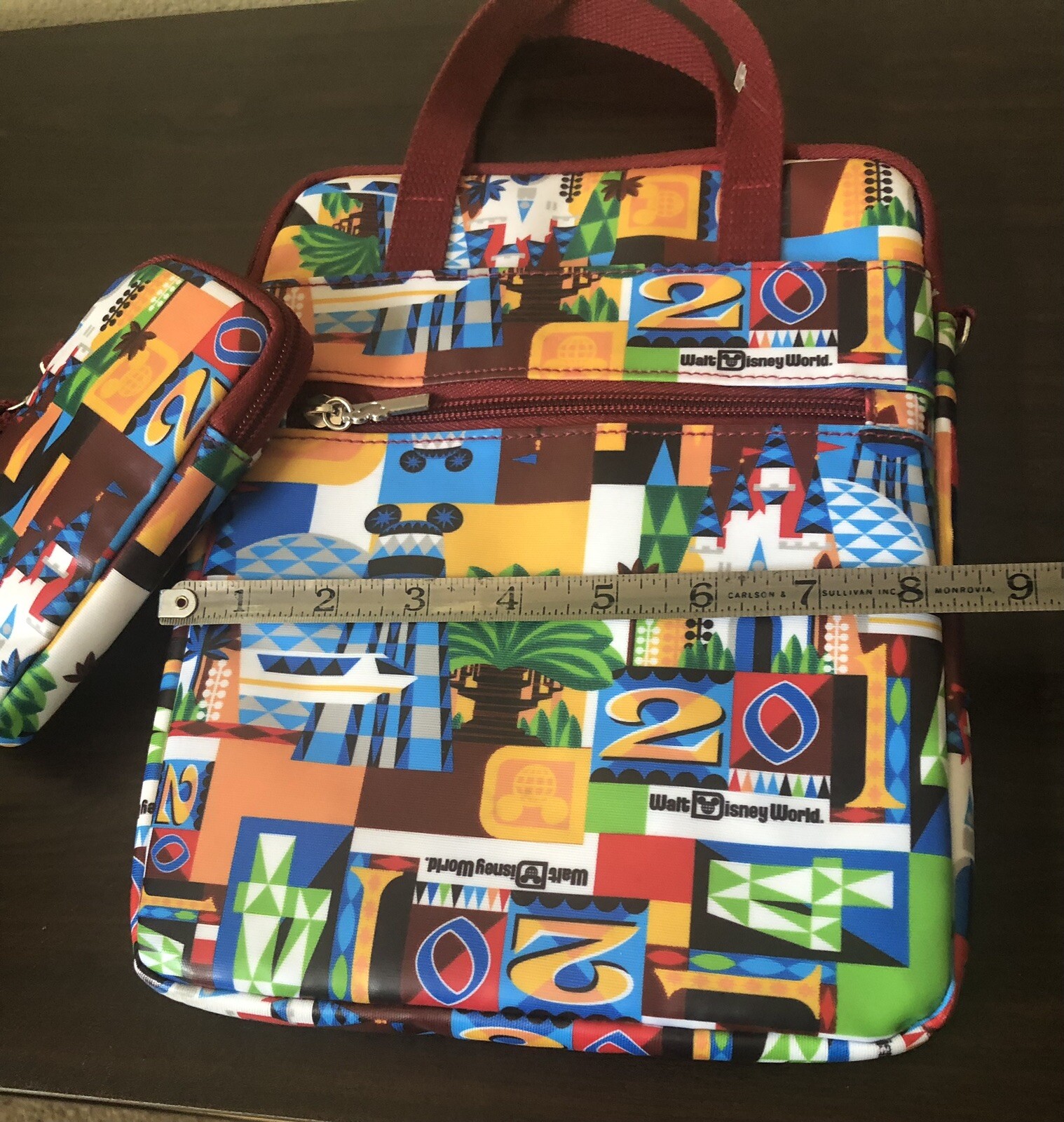 Walt Disney Parks Crossbody Padded Bag Tablet/Cell Phone Wristlet Set Mickey