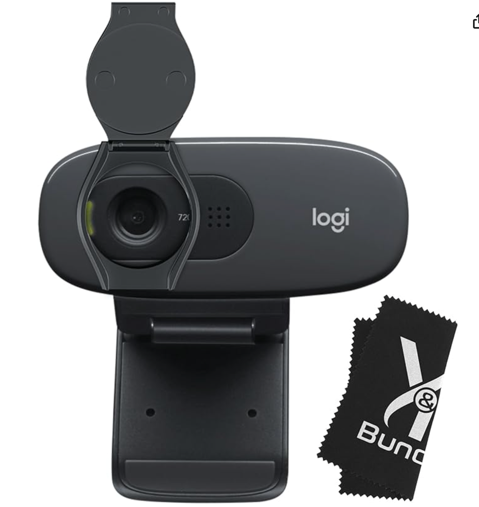 C270 Webcam Bundle - High Resolution HD 720 Logitech Webcam Camera with Micropho