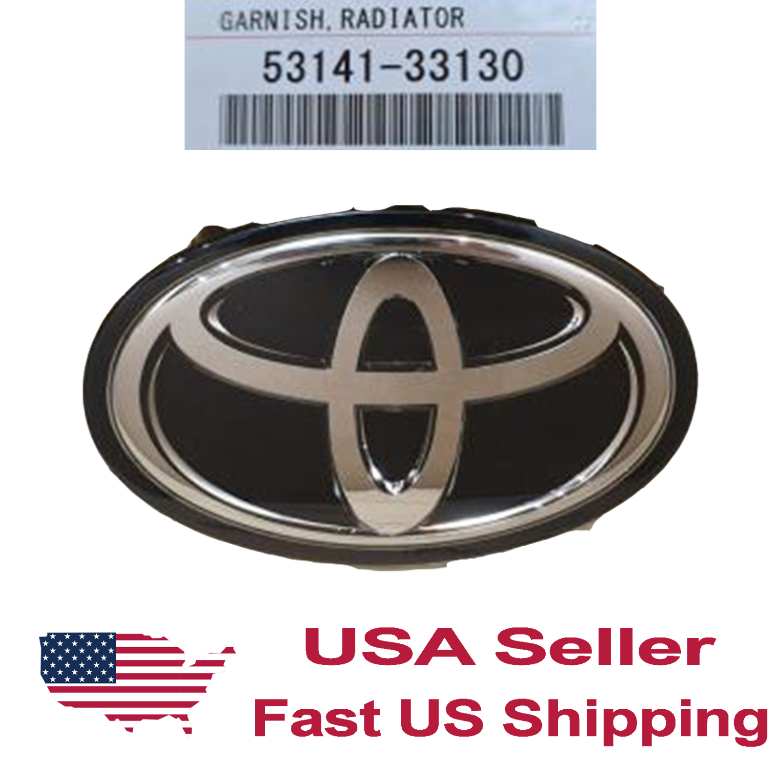 Front Grille Emblem RAV4 2019 - 2023 Black