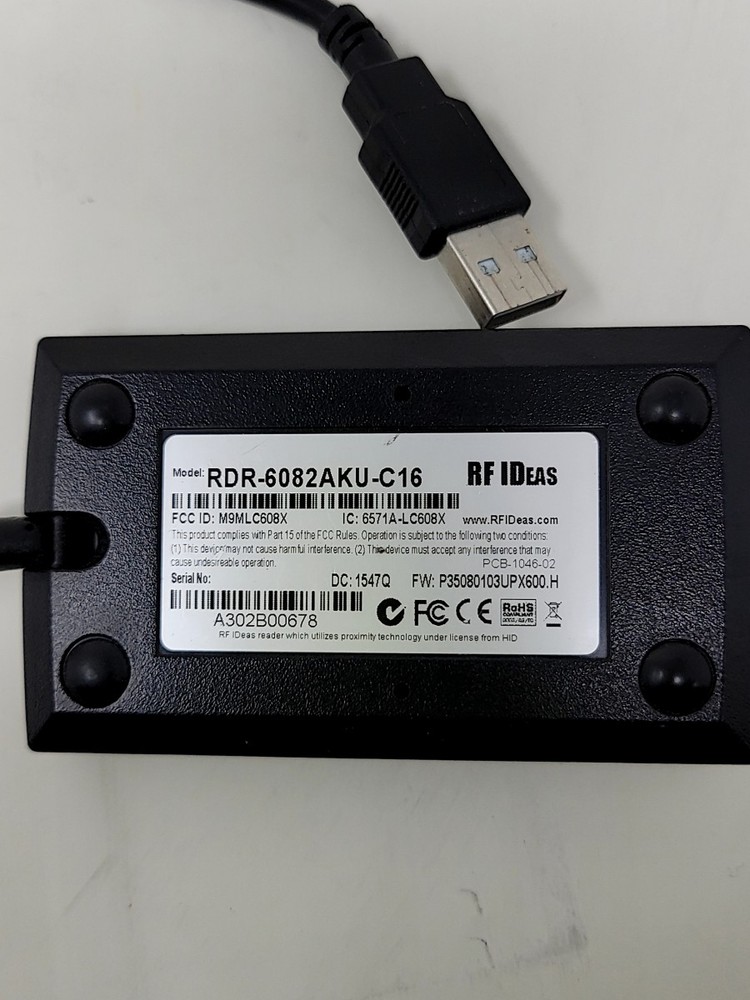 RF IDEAS RDR-6082AKU-C16 RFID reader pcProx USB