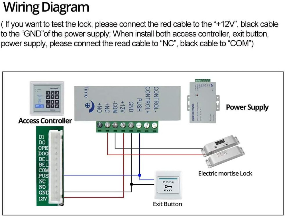 Electric Drop Bolt Lock DC 12V Fail Safe NC Mode Electronic Door Lock for Access