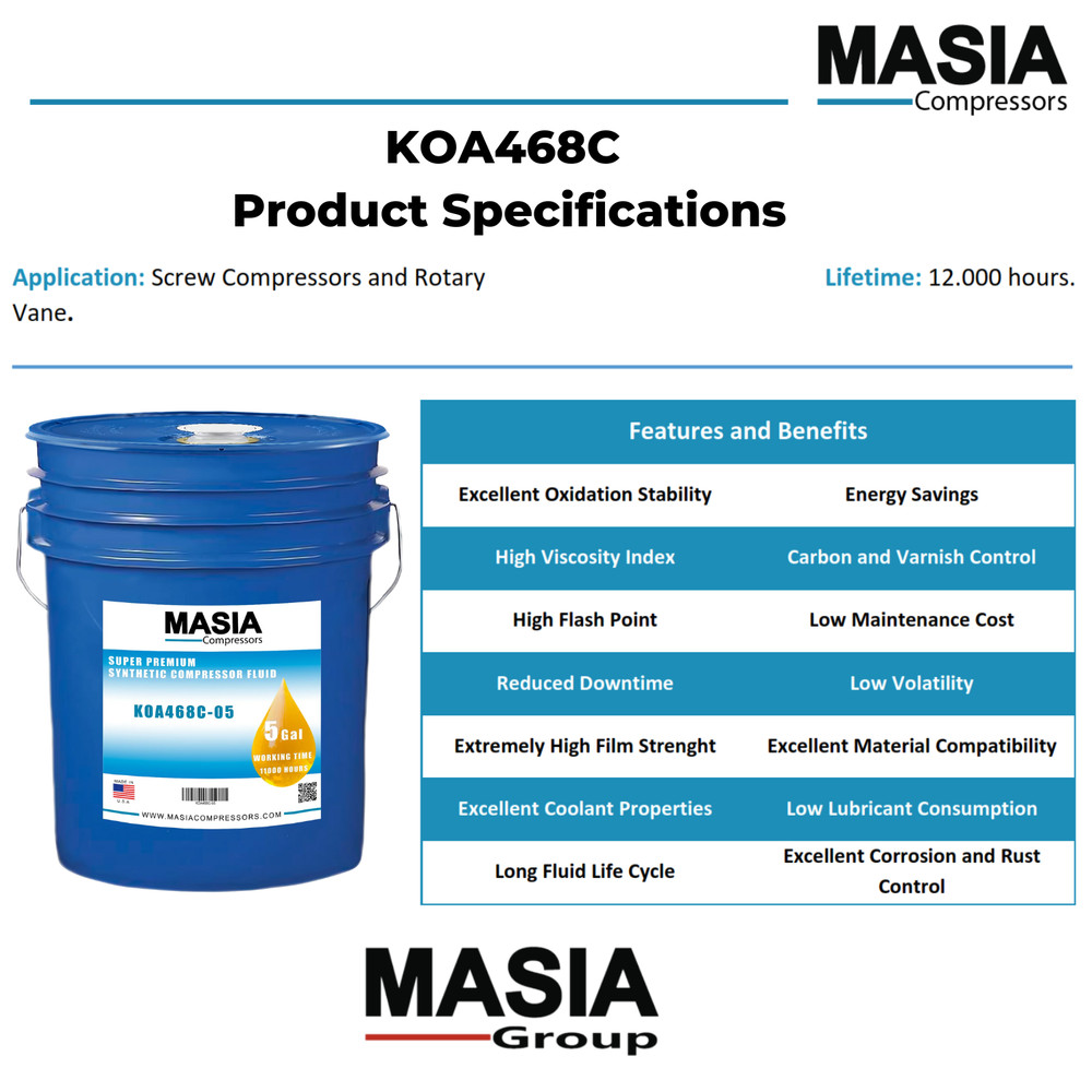 Ultima Lubricant for Compressor Compatible with Summit - 5 gal