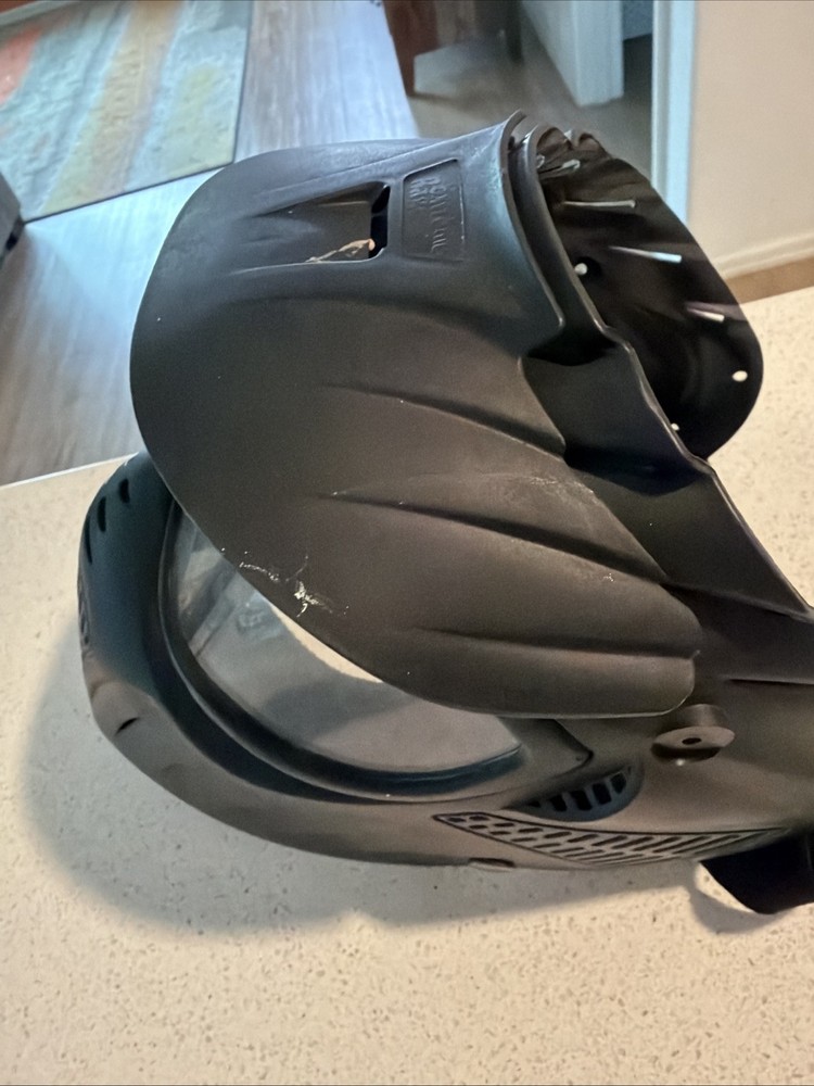 Extreme Rage Paint Ball Face Mask With Visor Adjustable Flexistrap Black