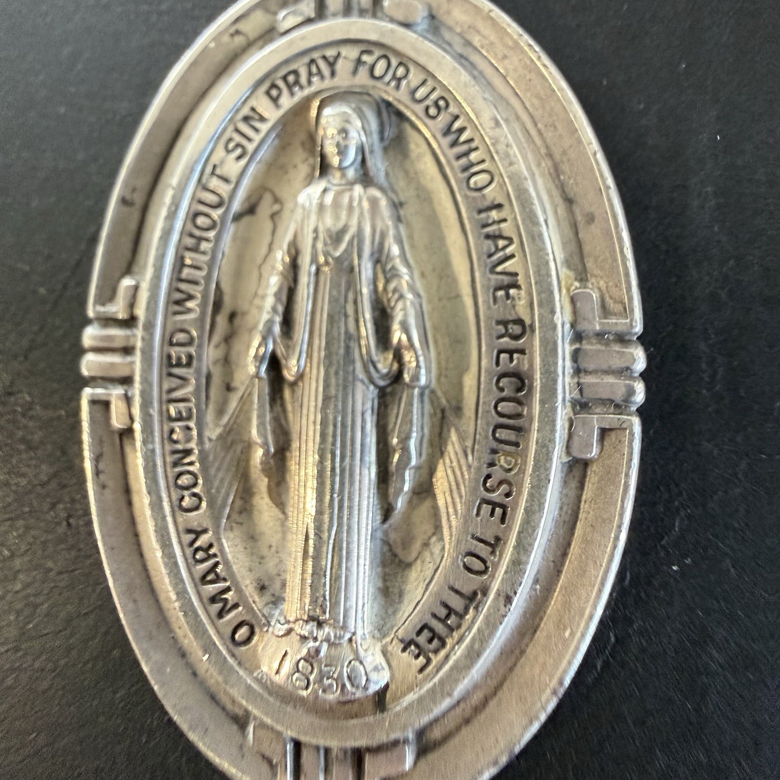 Sterling Silver Miraculous Medal & Infinity Chain 40g 1.4 oz Silver Below Spot