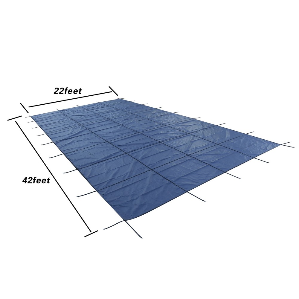 LABLT Blue Inground Heavy-Duty Solid Pool Safety Cover 22x42FT Include Tool