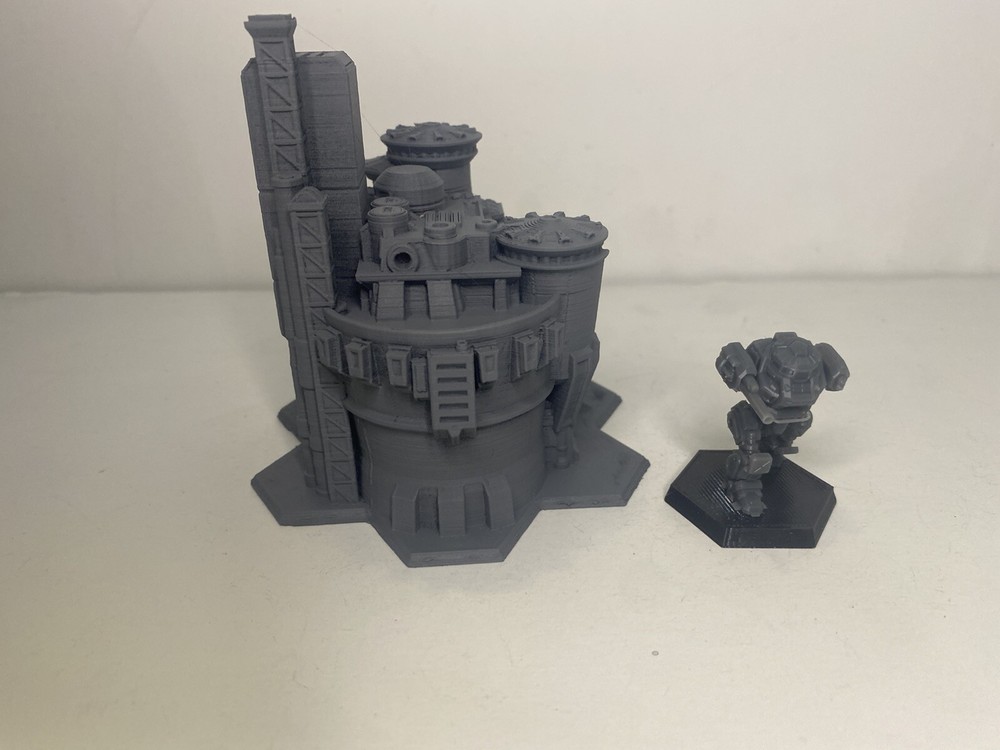 Residential Complex w/ Hex Base, Tabletop War Game Terrain Battletech (6mm)