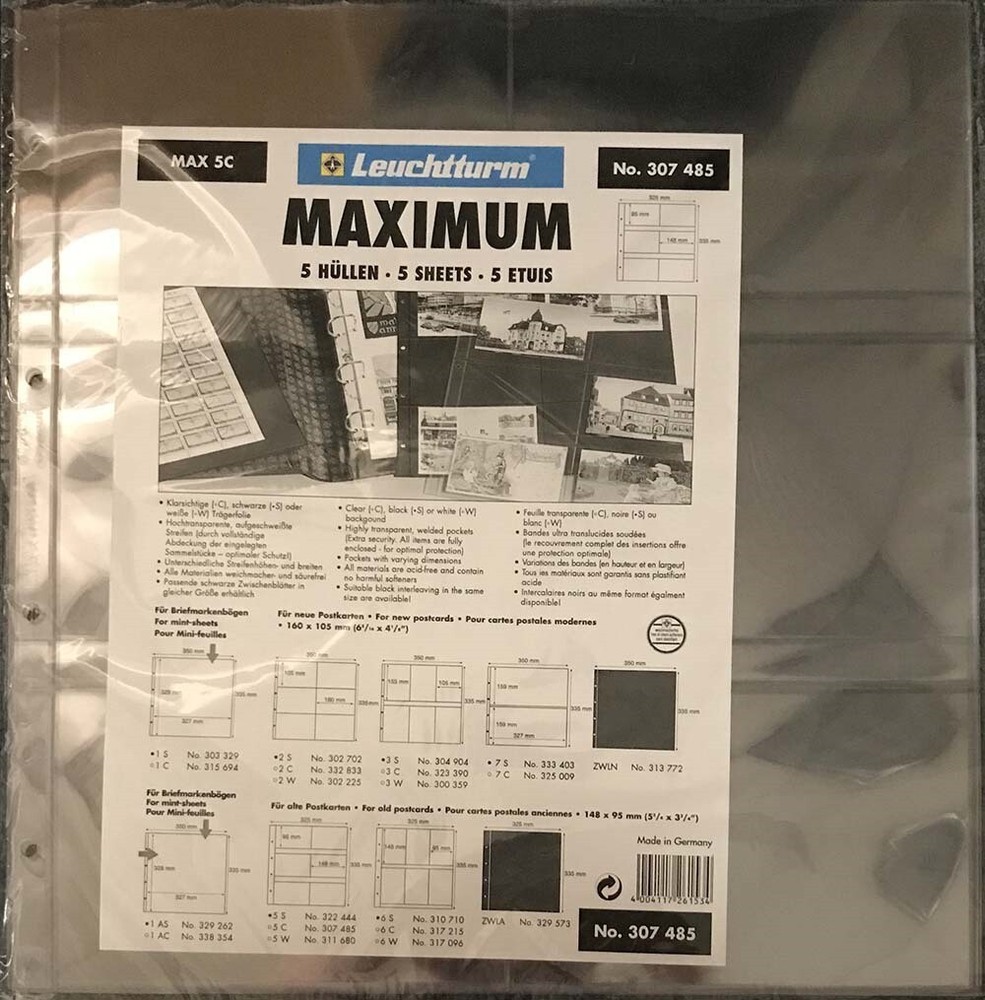 Lighthouse Maximum Wide Pages 6 Pockets Vintage Postcards Horizontal Clear Sheet