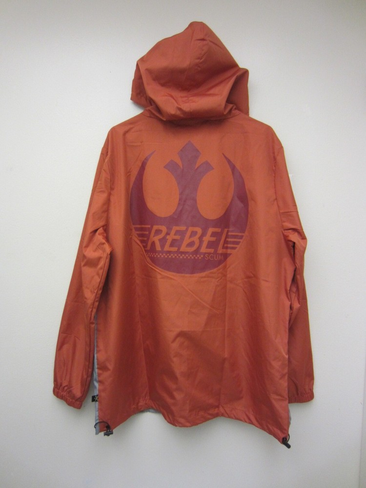 Star Wars Rebel SCUM Half Zip Windbreaker Pullover Jacket Size L