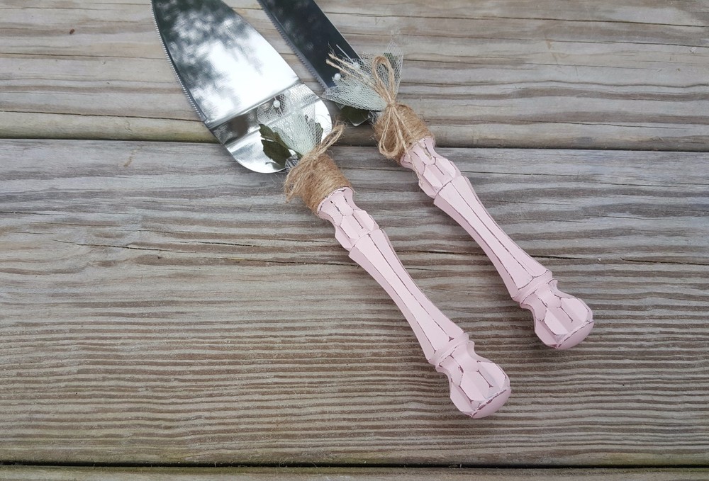 Rustic Wedding Cake Server Set