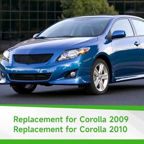 Headlights Assembly Silver Headlamp Replacement for 2009-2010 Corolla Driver