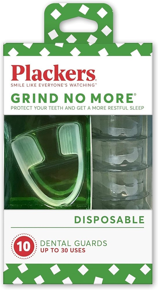 Teeth Grinding Solution: Plackers Grind No More Night Guard, 10 Count, Easy Use