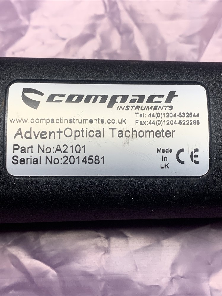 Used Compact Instruments A2101 Advent Optical Tachometer No Batteries