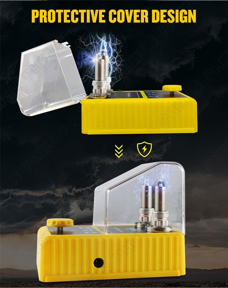 1x US Plug Spark Plug Tester Diagnostic Tool 12V Car Gasoline Ignition Analyzer