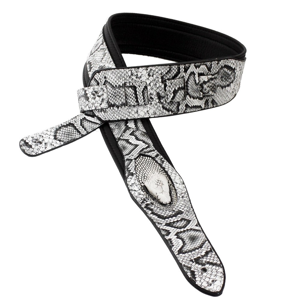Walker & Williams SF-03 White & Black Snake Pattern Strap with Snakehead  