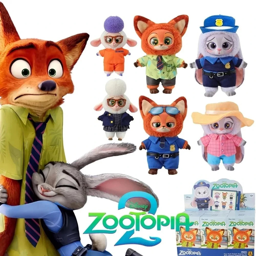 MINISO Zootopia Nick Plush Toy Charm Confirmed Blind Box Pendant Best Gift HOT**