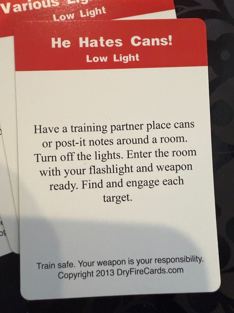 2013 Dry Fire Training Cards
