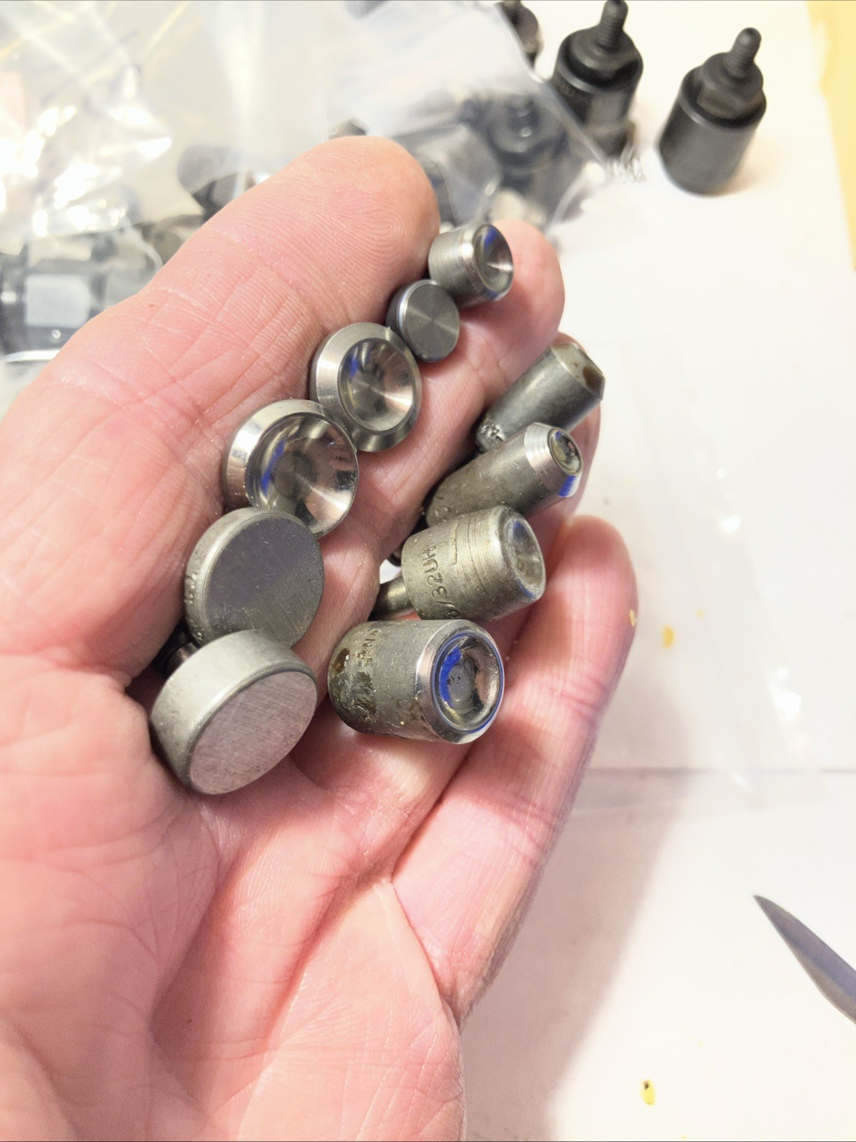 Lot 10 Hand Rivet Squeezer Die 3/16 Shank Aircraft Aviation Tools #1 Belly Tank