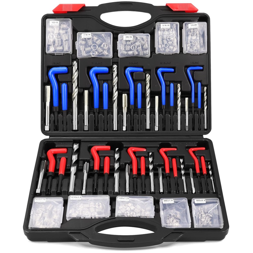 Thread Repair Tool Kit Metric SAE Rethreading Insert set 320 Pcs