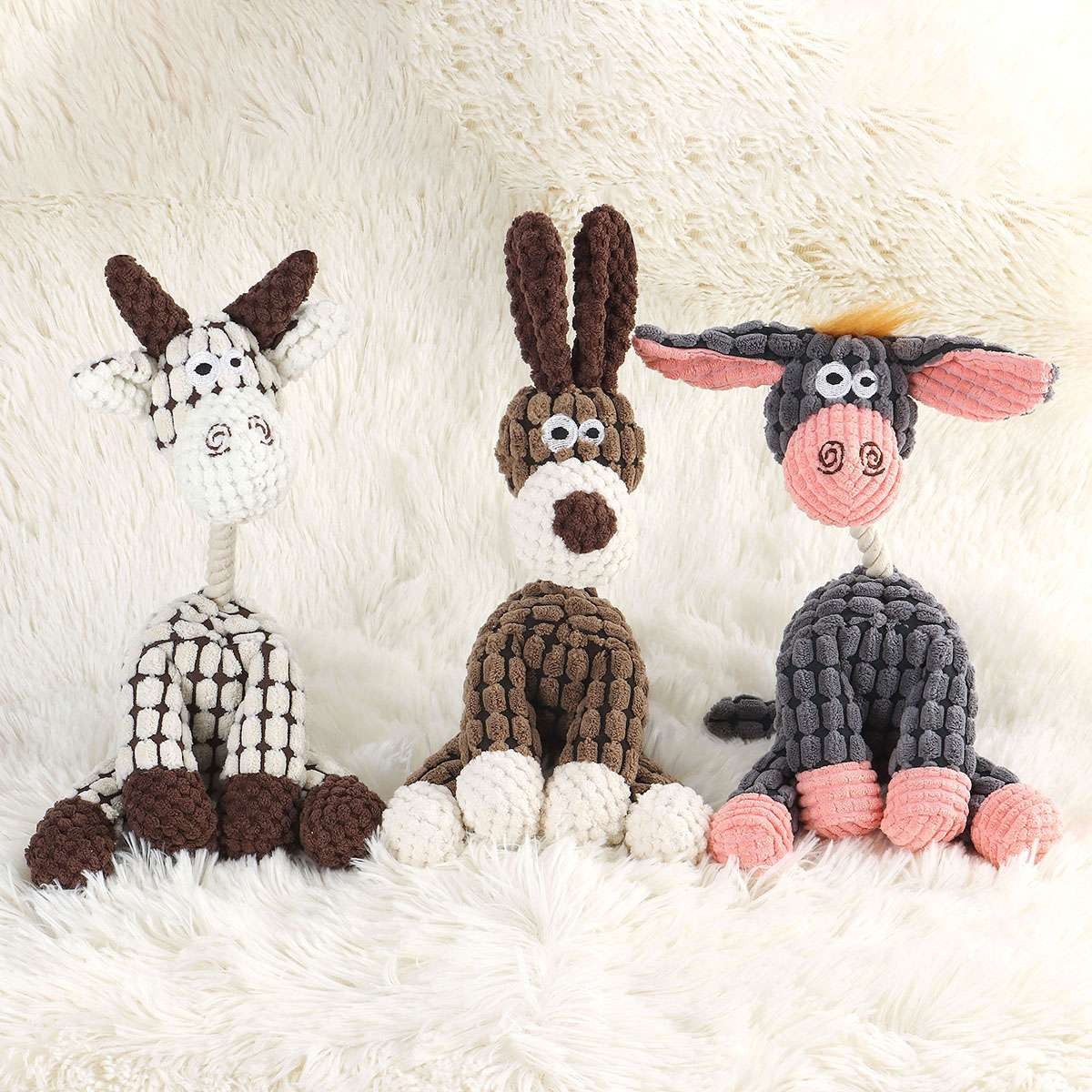 Dog Chew Toy Squeaky Plush Toys Plush for Aggressive Chewers Chew Guard Pet Toys