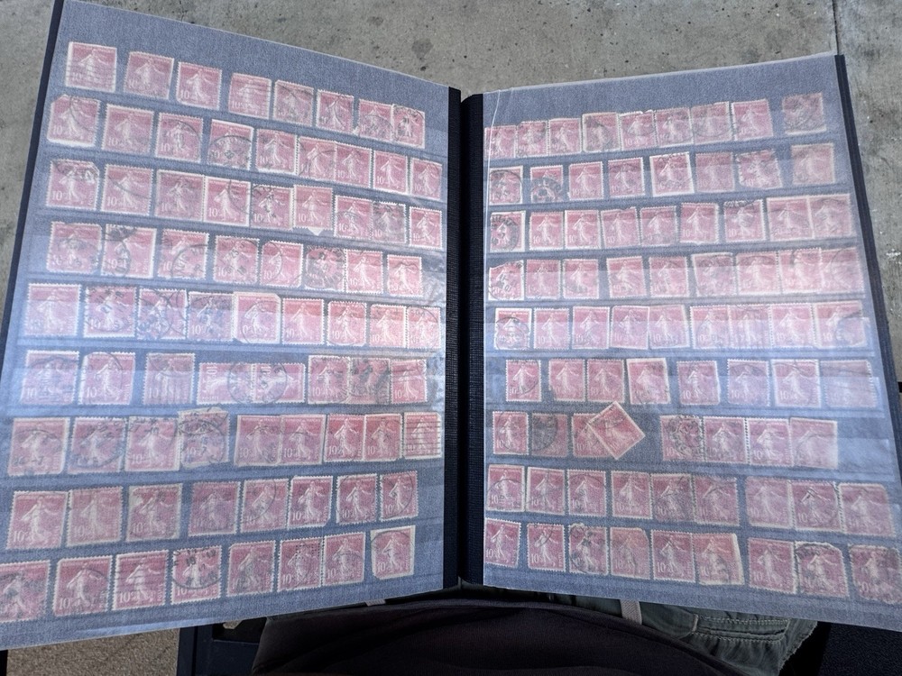 32 Page Great Condition Stockbook Glassine Interleaf Chock Full Of Stamps