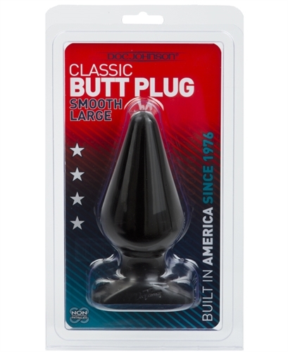 Doc Johnson Classic Butt Plug Black - Smooth Large Anal Probe