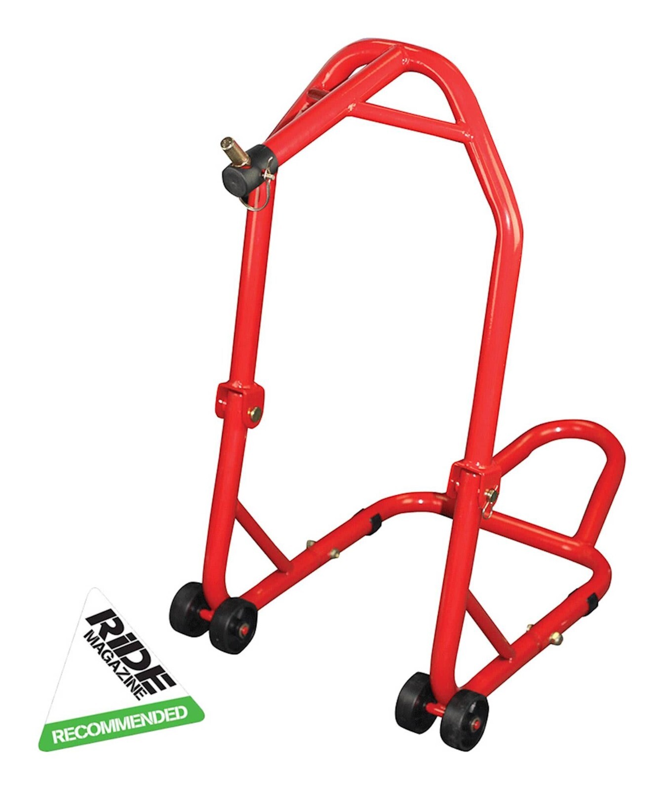 BikeTek Series 3 Track Motorcycle Head Lift Motorbike Front Paddock Stand Red