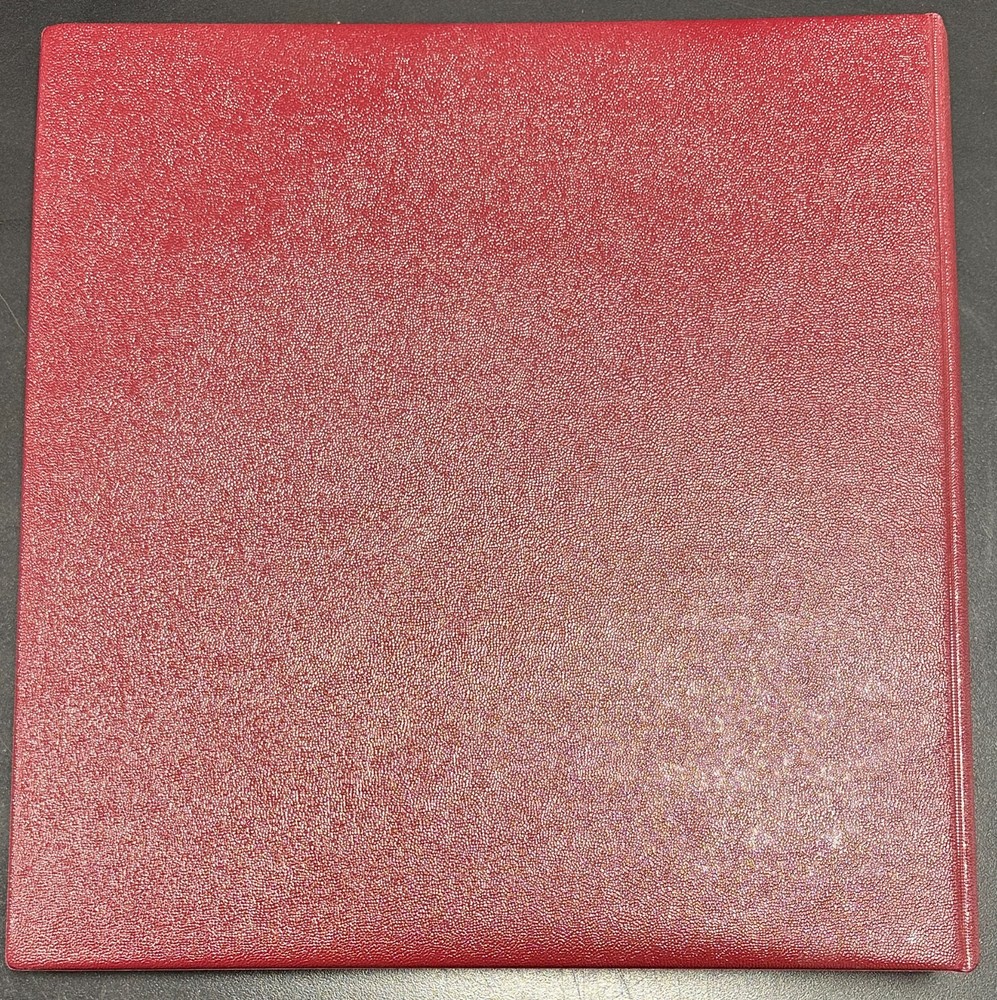 Vintage, Unused Safe Stamp Album w/ Pages, No Stamps - Red