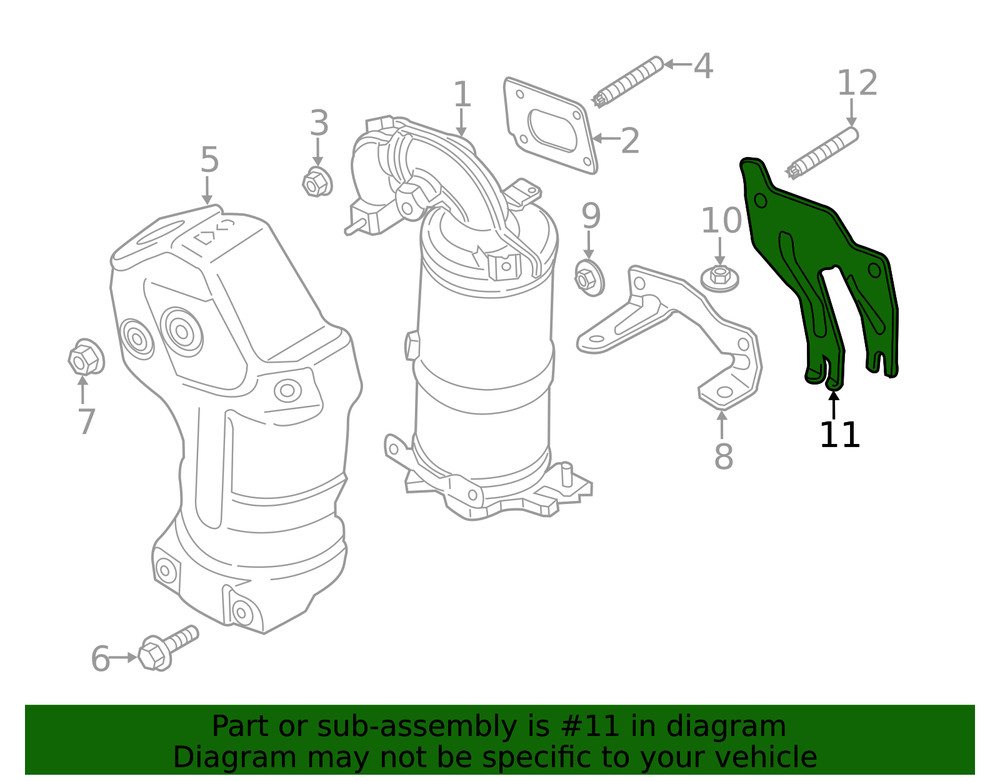 Genuine GM Exhaust Front Bracket 84032837