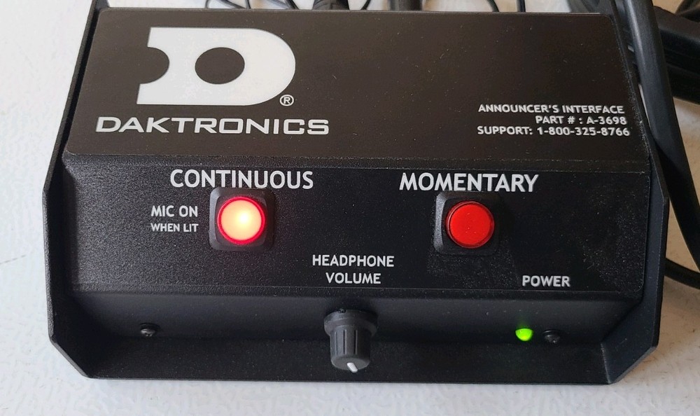 Daktronics  Announcers Interface Microphone Control manufactured by Whirlwind