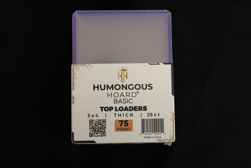 (200) Humongous Hoard 3" x 4" Basic 75Pt Thick Top Loaders 8 Packs