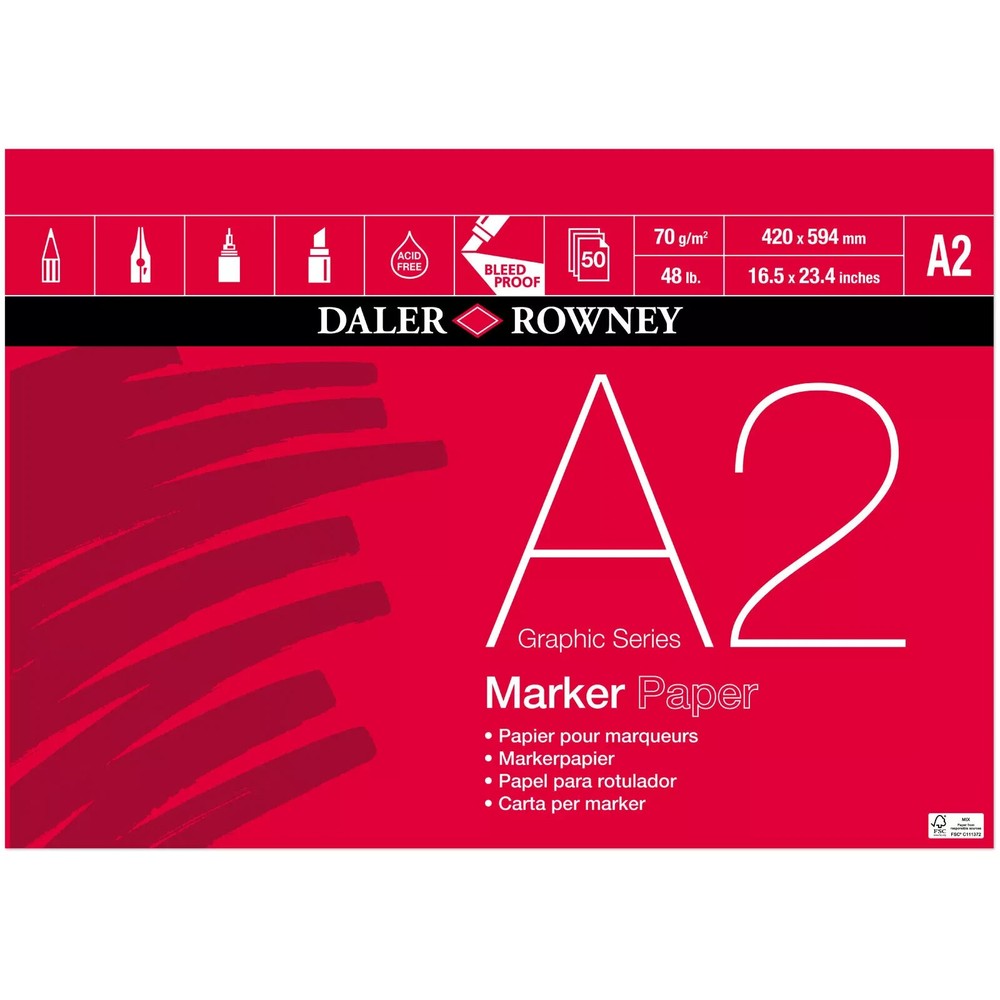 Daler Rowney Bleedproof Marker Pad - A2