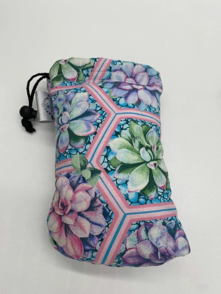 Succulent Padded Drawstring Pipe Bag