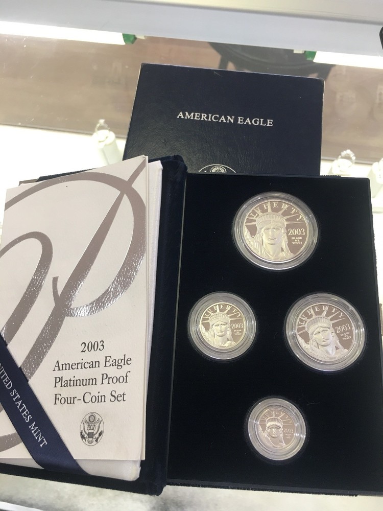 2003w Liberty Platinum Proof Four-coin Set
