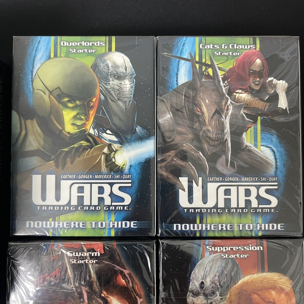 Wars CCG Incursion / Nowhere to Hide Complete Booster Box & Starter Decks Sealed