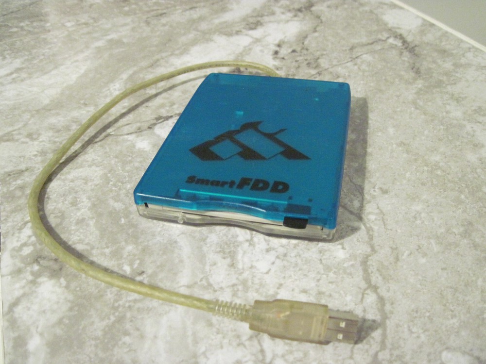 Microtech SmartFDD External USB Floppy Disk Drive Aqua Blue