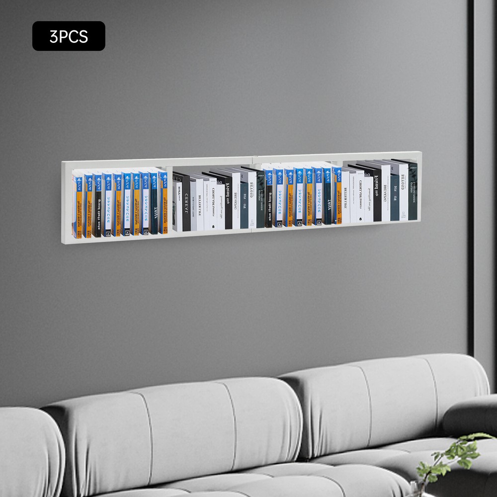 3* CD Wall Mount Racks CD Storage Holder Rack Display CD-DVD Stand White